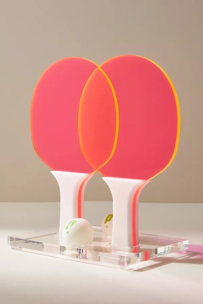 Luxe Dominoes Luxe Ping Pong Set In Pink