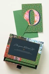 Anthropologie Omari Monogram Boxed Notecard Set In Multi