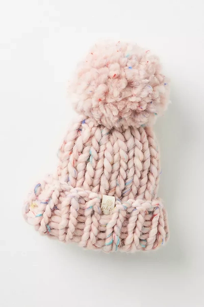 Pine & Poppy Denali Handmade Knit Hat In Pink
