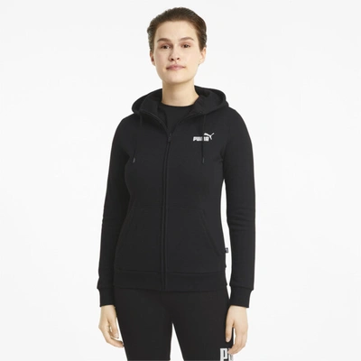 Puma Essentials Full-zip Women's Hoodie In Black