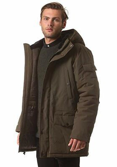 Pre-owned Carhartt Wip Anchorage Parka Coat Cypress Green Black Jacket Fur Winter
