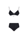 Oseree Black Lumière High Waisted Bikini In Black  