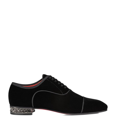 CHRISTIAN LOUBOUTIN VELVET GREGGYROCKS OXFORD SHOES