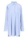 Maison Margiela Poplin Shirt Dress In Light Blue