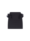 Nensi Dojaka Ruched Viscose Jersey Mini Skirt In Black  