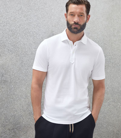Brunello Cucinelli Piqué-weave Cotton Polo Shirt In White