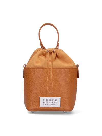 Maison Margiela Small Bucket Bag "5ac" In Brown