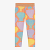 Stella Mccartney Seashell-print Stretch-cotton Leggings In Orange