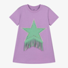 Stella Mccartney Kids Teen Girls Purple Cotton Star Dress In Purple