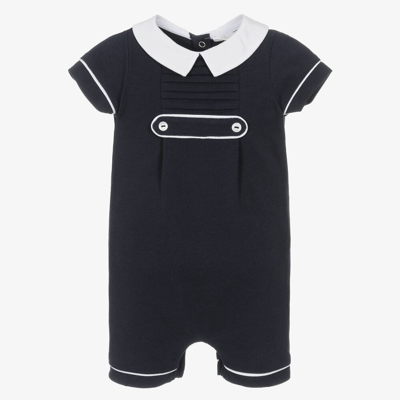 Patachou Baby Boys Navy Blue Cotton Shortie