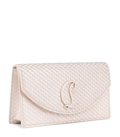 Christian Louboutin Loubi54 Snakeskin-effect Clutch Bag In Beige