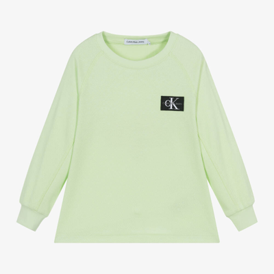 Calvin Klein Babies' Boys Lime Green Cotton Top