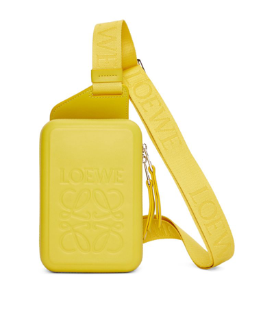 Loewe Leather Molded Sling Cross-body Bag In Yellow