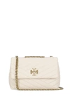 Tory Burch Kira Chevron Small Convertible Leather Shoulder Bag In Neutrals