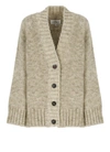 Maison Margiela Green Botanical Dye Cardigan In Neutrals