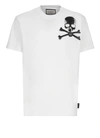 Philipp Plein Skull&bones White Cotton T-shirt In White