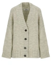 Maison Margiela Green Botanical Dye Cardigan In Neutrals