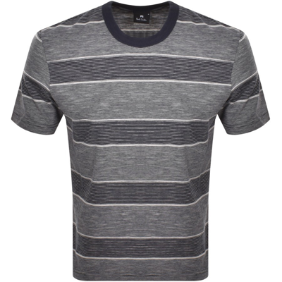 Paul Smith Stripe T Shirt Navy
