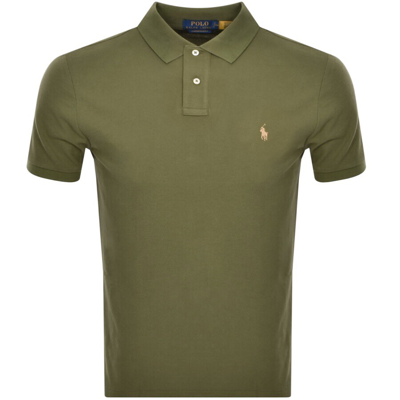 Ralph Lauren Custom Slim Polo T Shirt Green