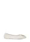 Tory Burch Reva Travel Ballet Flat In White