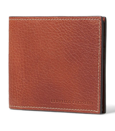 Brunello Cucinelli Leather Wallet In Brown