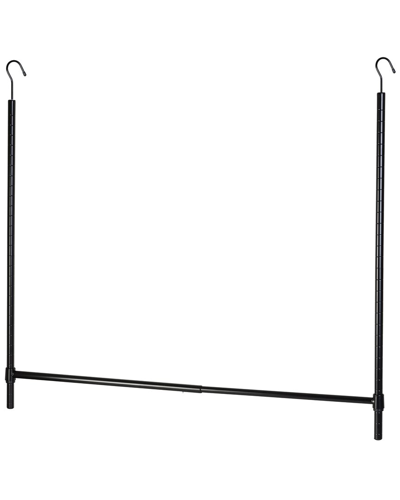 Honey-can-do Hanging Closet Rod For Clothes Hanging In Black