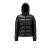 Moncler Gles Hooded Short Down Jacket Black In Black