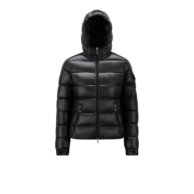 Moncler Gles Hooded Short Down Jacket Black