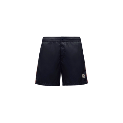 Moncler Collection Swim Shorts Blue In Black
