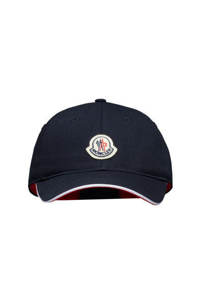 Moncler Collection Casquette En Gabardine In Blue