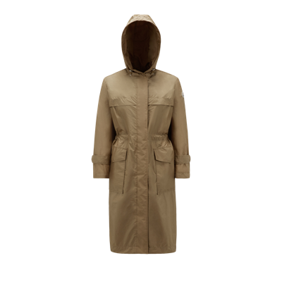 Moncler Collection Hiengu Rain Coat, Beige, Size: 5