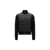 Moncler Men's Navy Stretch Cotton Blend Cardigan In Black