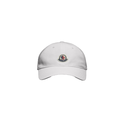 Moncler Collection Casquette En Gabardine In Blanc