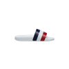 Moncler Basile Embossed Sliders In White