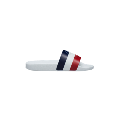 MONCLER BASILE SLIDES WHITE