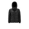 Moncler Bady Hooded Short Down Jacket Black In Black