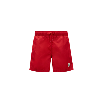 Moncler Swim Shorts In Red