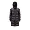 Moncler Cavettaz Hooded Long Down Jacket, Women, Black, Size: 3 In Noir