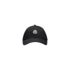 MONCLER GABARDINE BASEBALL CAP, BLACK, SIZE: M