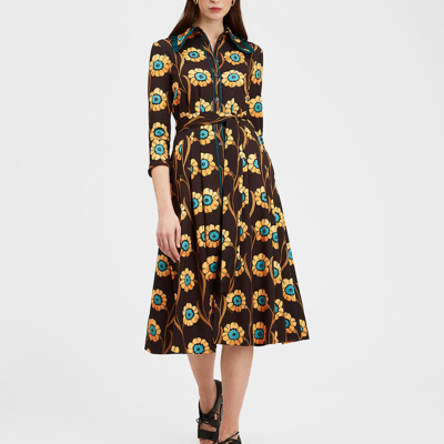 La Doublej La Comasca Shirt Dress In Daisychain Black