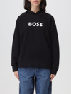 Hugo Boss Boss Woman Sweatshirt Black Size L Cotton, Elastane