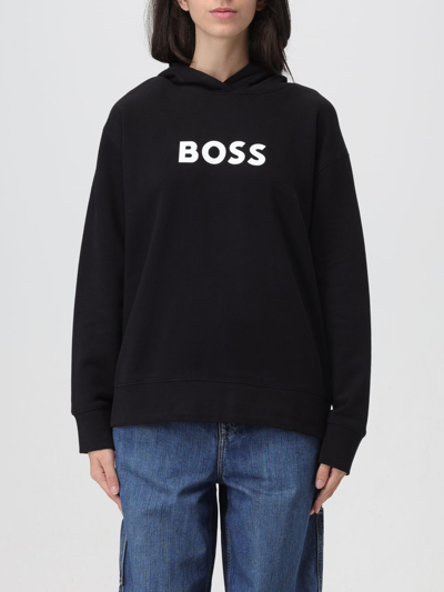 Hugo Boss Boss Woman Sweatshirt Black Size M Cotton, Elastane