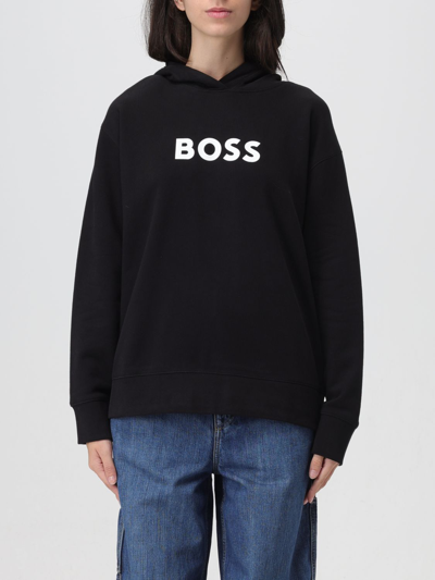 Hugo Boss Boss Woman Sweatshirt Black Size L Cotton, Elastane