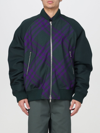 Burberry Check Reversible Bomber Jacket In Green