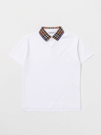 Burberry Polo  Kids Kinder Farbe Weiss In White