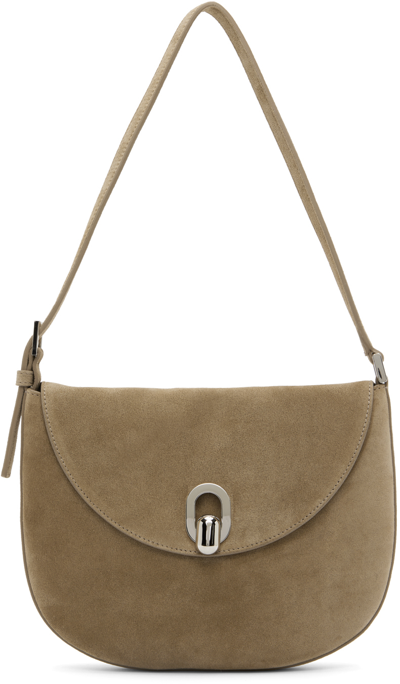 Savette Taupe Small Tondo Bag In 280 Clay