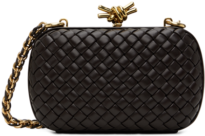 Bottega Veneta Brown Knot Clutch In 2190 Fondant M Brass