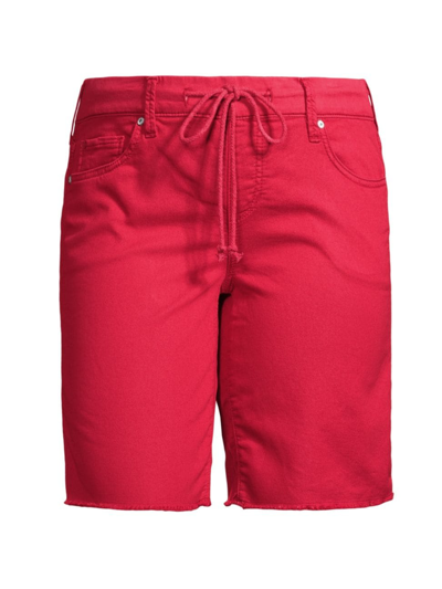 Slink Jeans, Plus Size Women's Mid-rise Bermuda Shorts In Rose Red