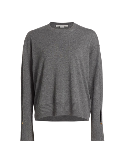 Stella Mccartney Women's Iconic Knit Long-sleeve Sweater In Grey