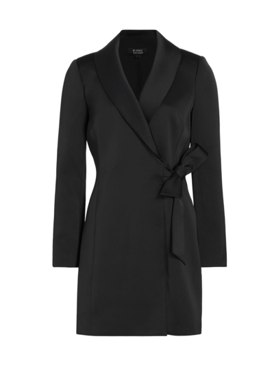 If Only Studio Women's Christina Tuxedo Side-tie Minidress In Black